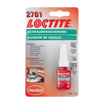 LOCTITE skrūvju fiksators 2701, 5 ml